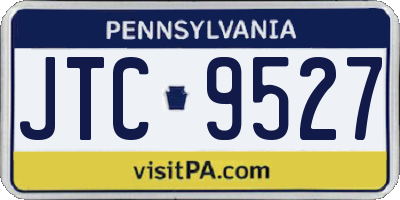 PA license plate JTC9527