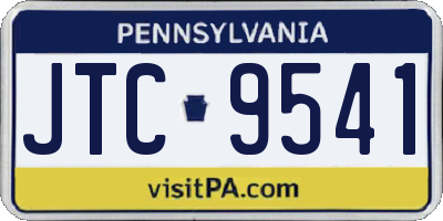 PA license plate JTC9541