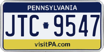 PA license plate JTC9547