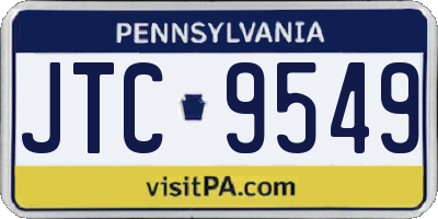 PA license plate JTC9549