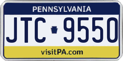PA license plate JTC9550
