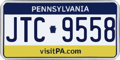 PA license plate JTC9558