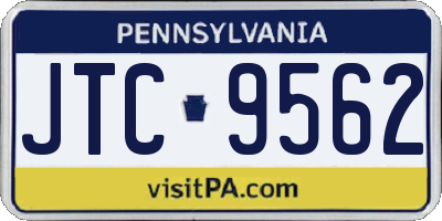 PA license plate JTC9562