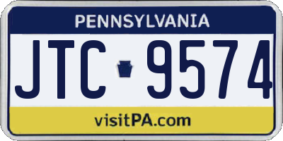 PA license plate JTC9574