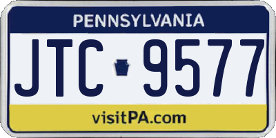 PA license plate JTC9577