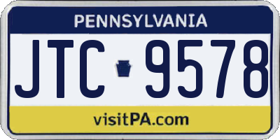 PA license plate JTC9578