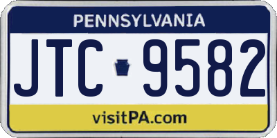 PA license plate JTC9582
