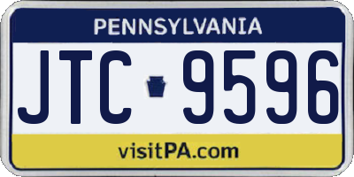 PA license plate JTC9596