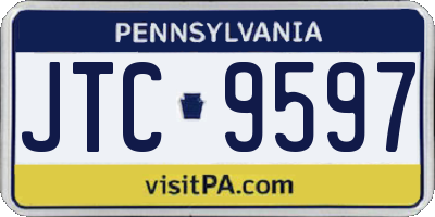 PA license plate JTC9597