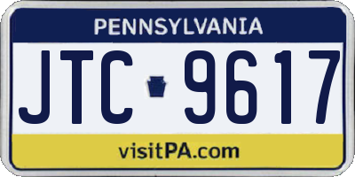 PA license plate JTC9617