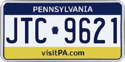 PA license plate JTC9621