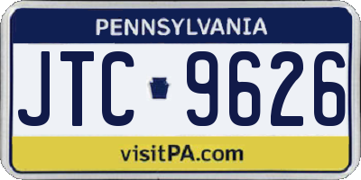 PA license plate JTC9626