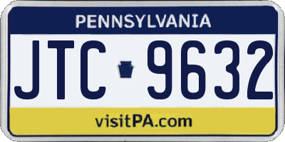 PA license plate JTC9632