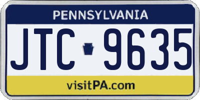 PA license plate JTC9635