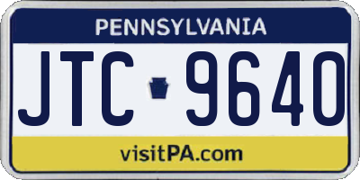 PA license plate JTC9640