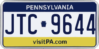PA license plate JTC9644