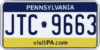 PA license plate JTC9663