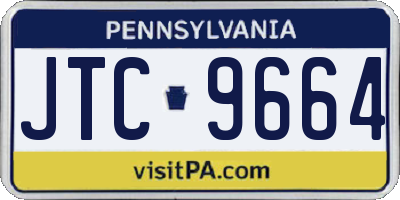 PA license plate JTC9664