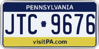PA license plate JTC9676