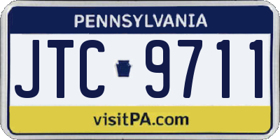 PA license plate JTC9711