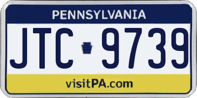 PA license plate JTC9739