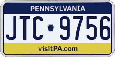 PA license plate JTC9756