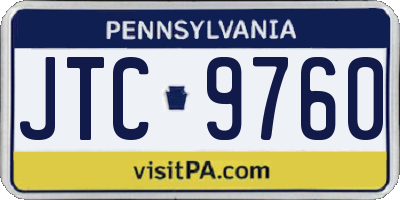 PA license plate JTC9760