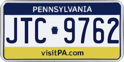 PA license plate JTC9762