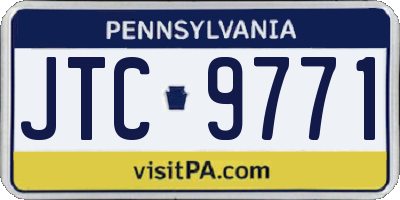 PA license plate JTC9771