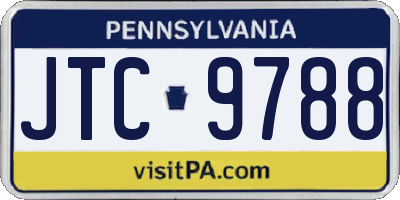 PA license plate JTC9788