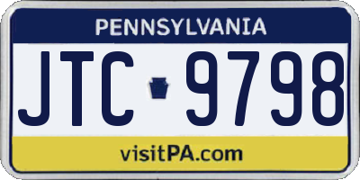 PA license plate JTC9798