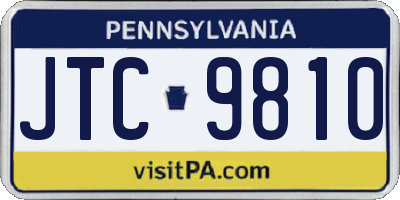 PA license plate JTC9810