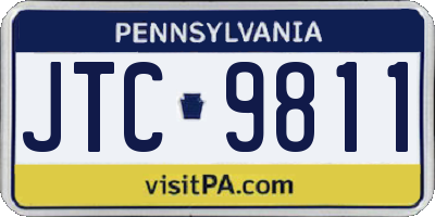 PA license plate JTC9811