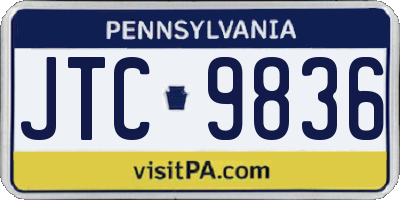 PA license plate JTC9836