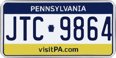 PA license plate JTC9864