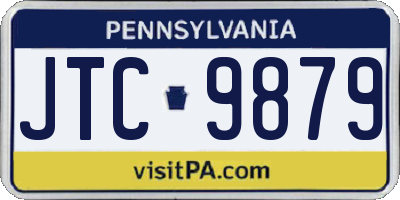 PA license plate JTC9879