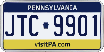 PA license plate JTC9901
