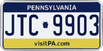 PA license plate JTC9903