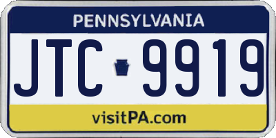 PA license plate JTC9919