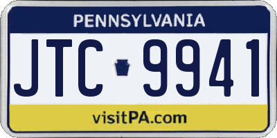 PA license plate JTC9941