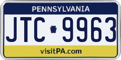 PA license plate JTC9963