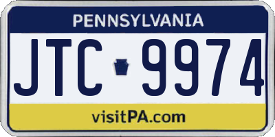 PA license plate JTC9974
