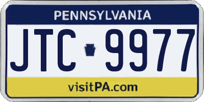 PA license plate JTC9977
