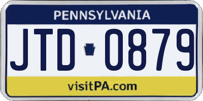 PA license plate JTD0879