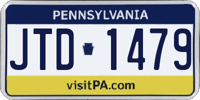 PA license plate JTD1479