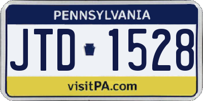PA license plate JTD1528