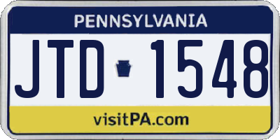 PA license plate JTD1548