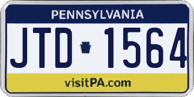 PA license plate JTD1564