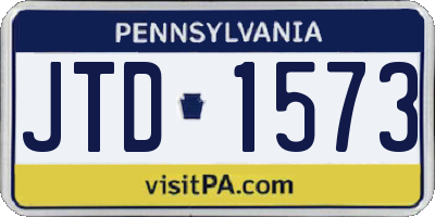 PA license plate JTD1573