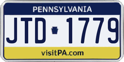 PA license plate JTD1779
